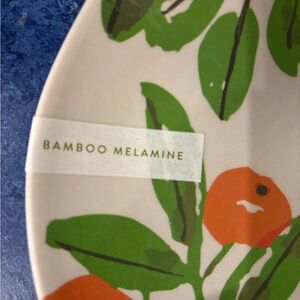 Anthropologie Bamboo Melamine Platter